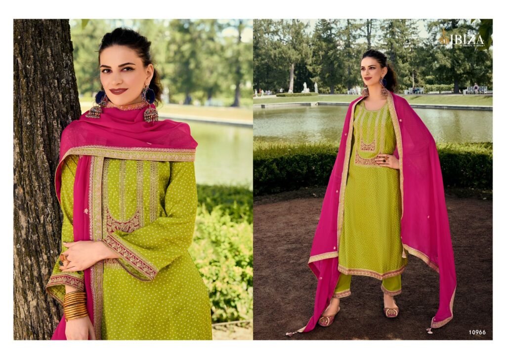 Buy Ibiza Rang Bandhej Silk Digital Printed Salwar Suit Collection Wholesale 2026