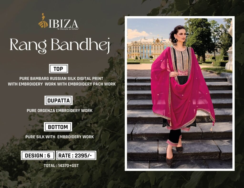 Buy Ibiza Rang Bandhej Silk Digital Printed Salwar Suit Collection Wholesale 2026