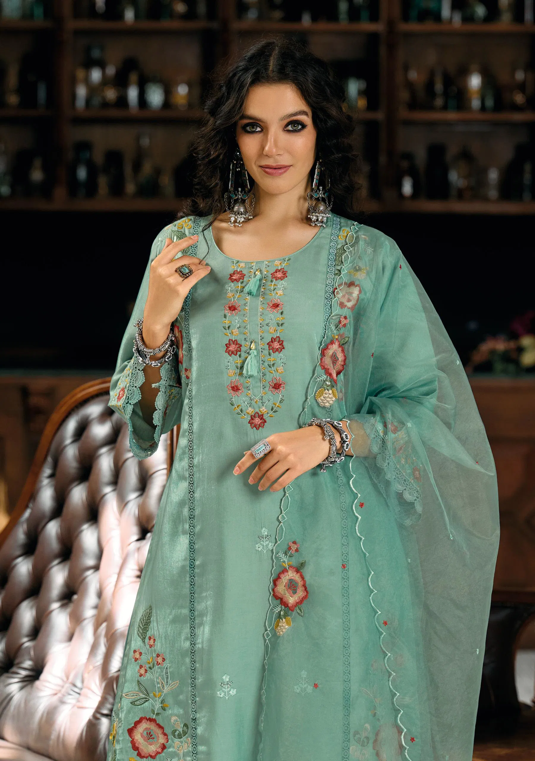 Lady Leela Saaz Viscose Roman Glass Heavy Embroidery Kurti Bottom With Dupatta Wholesale 4 Stylish Lady Leela Saaz Viscose Roman Glass Heavy Embroidery Kurti Bottom With Dupatta Wholesale 2026