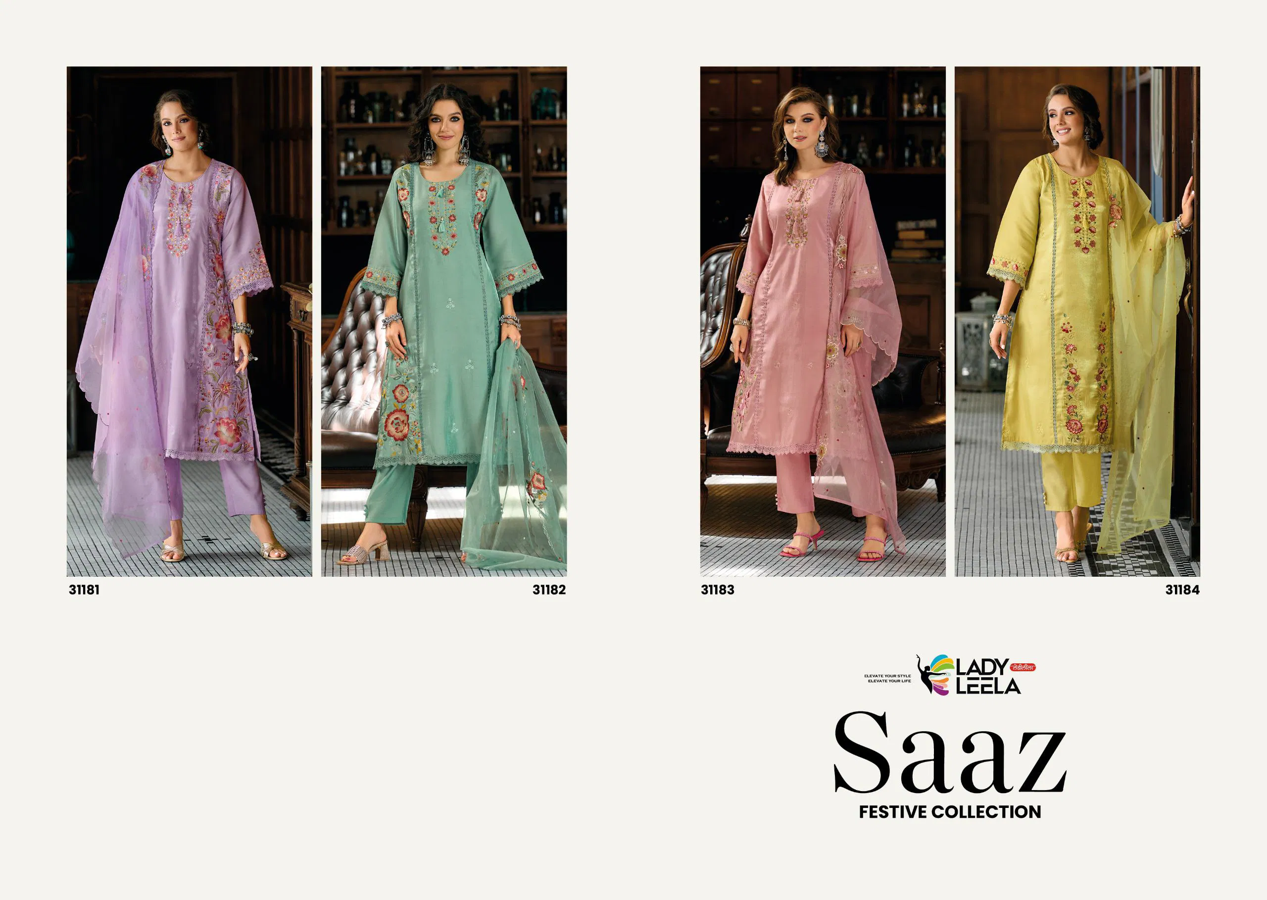 Lady Leela Saaz Viscose Roman Glass Heavy Embroidery Kurti Bottom With Dupatta Wholesale 9 Stylish Lady Leela Saaz Viscose Roman Glass Heavy Embroidery Kurti Bottom With Dupatta Wholesale 2026