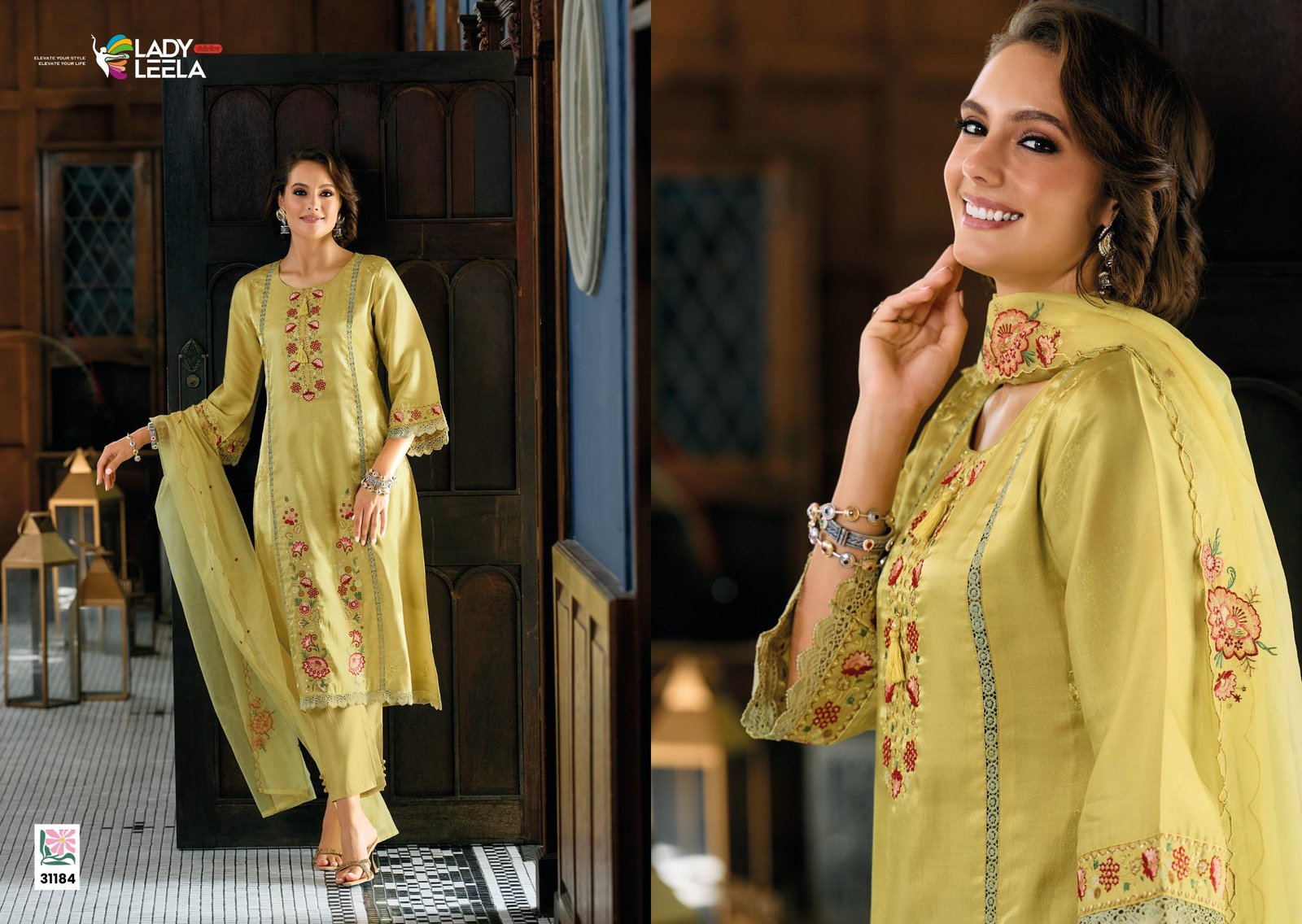 Lady Leela Saaz Viscose Roman Glass Heavy Embroidery Kurti Bottom With Dupatta Wholesale 11 Stylish Lady Leela Saaz Viscose Roman Glass Heavy Embroidery Kurti Bottom With Dupatta Wholesale 2026