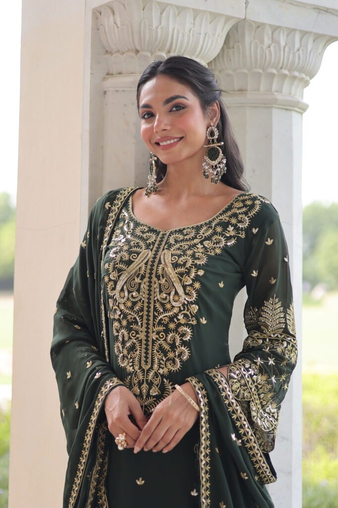 Launching Lekha KA 1219 Faux Blooming Embroidery Kurti Bottom With Dupatta Wholesale 2026