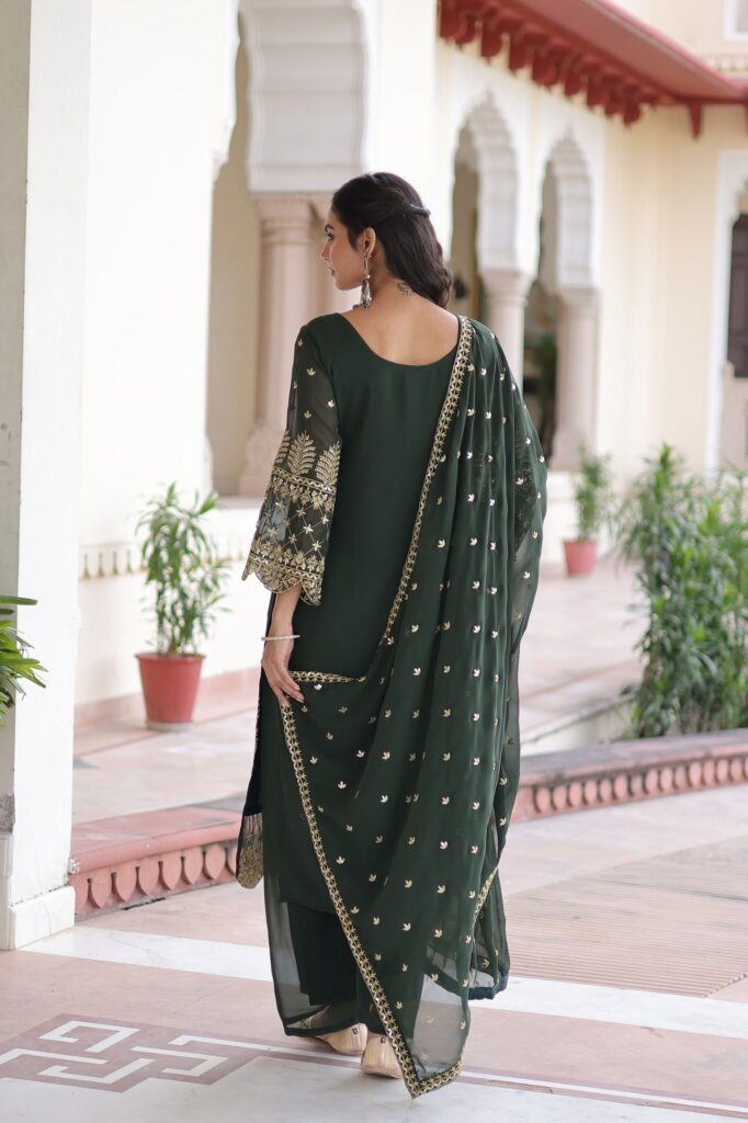 Launching Lekha KA 1219 Faux Blooming Embroidery Kurti Bottom With Dupatta Wholesale 2026