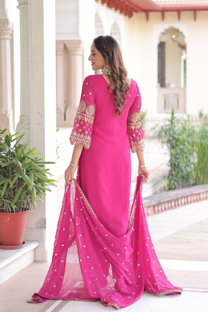 Launching Lekha KA 1219 Faux Blooming Embroidery Kurti Bottom With Dupatta Wholesale 2026
