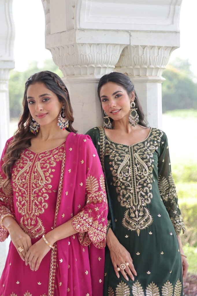Launching Lekha KA 1219 Faux Blooming Embroidery Kurti Bottom With Dupatta Wholesale 2026