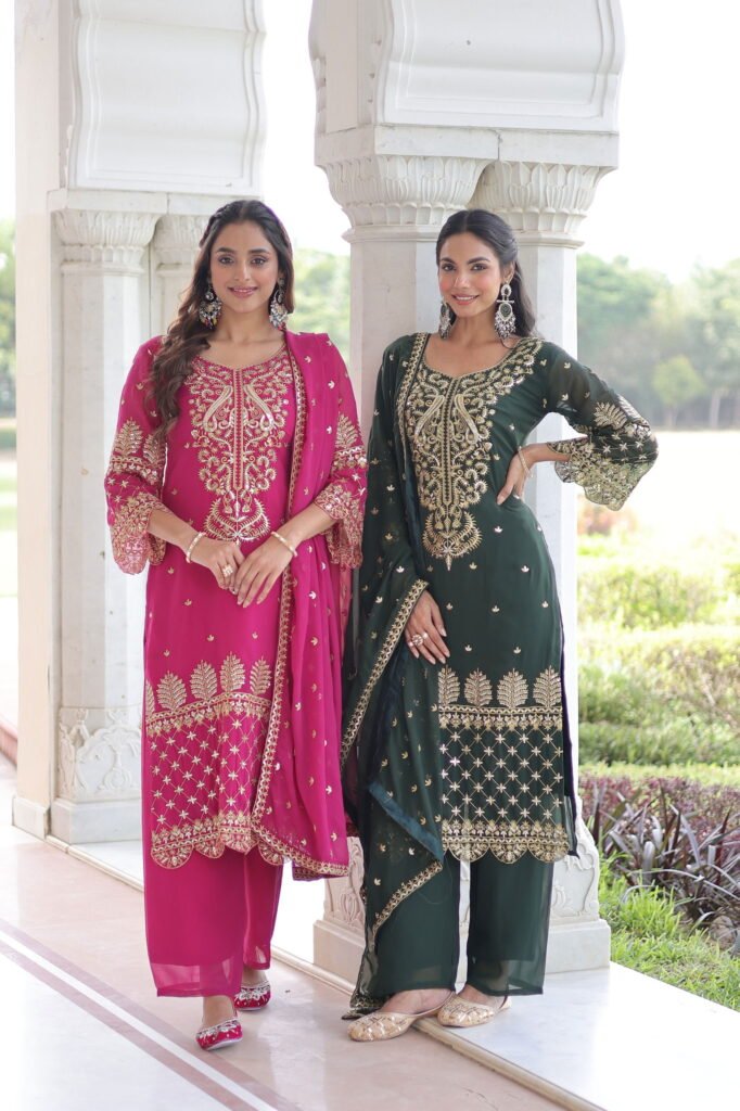 Launching Lekha KA 1219 Faux Blooming Embroidery Kurti Bottom With Dupatta Wholesale 2026