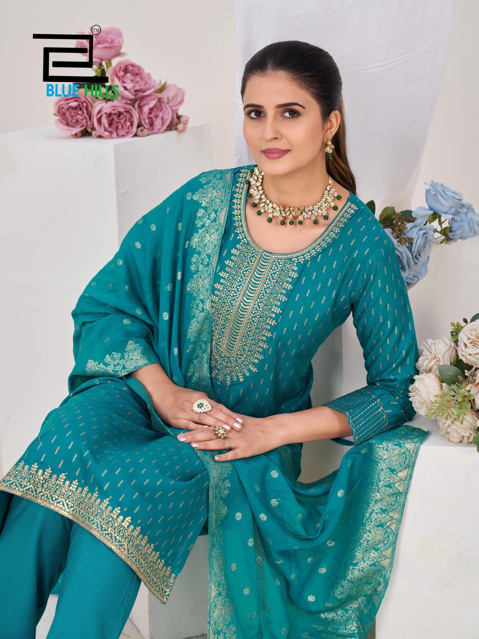 Blue Hills Aisha Rayon With Embroidery Kurti Pant And Dupatta Collection Wholesale 4 Stylish Blue Hills Aisha Rayon With Embroidery Kurti Pant And Dupatta Collection Wholesale 2026