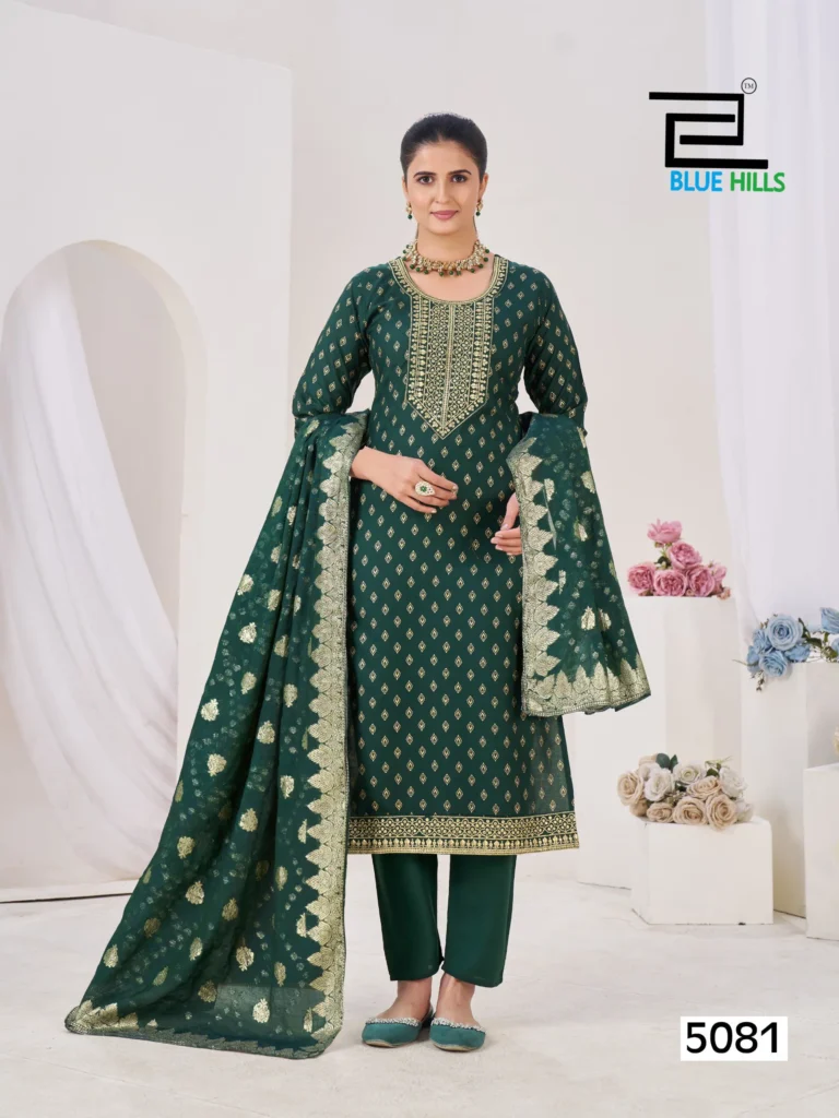 Stylish Blue Hills Aisha Rayon With Embroidery Kurti Pant And Dupatta Collection Wholesale 2026