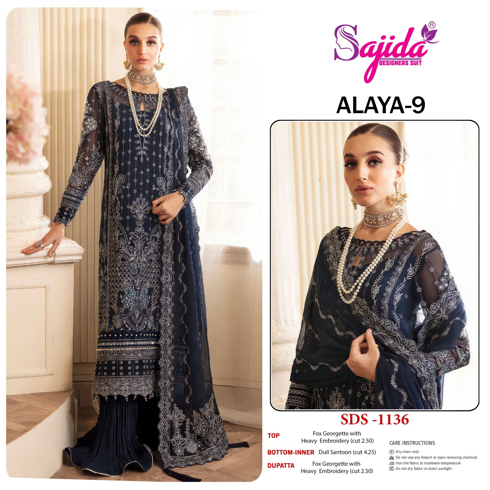 Sajida Alaya Vol 9 Georgette With Embroidered Pakistani Salwar Kameez Wholesale 6 Stylish Sajida Alaya Vol 9 Georgette With Embroidered Pakistani Salwar Kameez Wholesale 2026