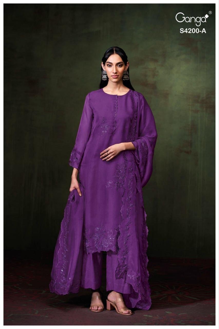 Ganga Ishina 4200 Bemberg Silk Embroidery Work Salwar Kameez Wholesale 4 Launching Ganga Ishina 4200 Bemberg Silk Embroidery Work Salwar Kameez Wholesale 2026
