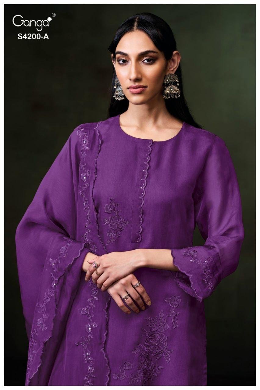 Ganga Ishina 4200 Bemberg Silk Embroidery Work Salwar Kameez Wholesale 6 Launching Ganga Ishina 4200 Bemberg Silk Embroidery Work Salwar Kameez Wholesale 2026