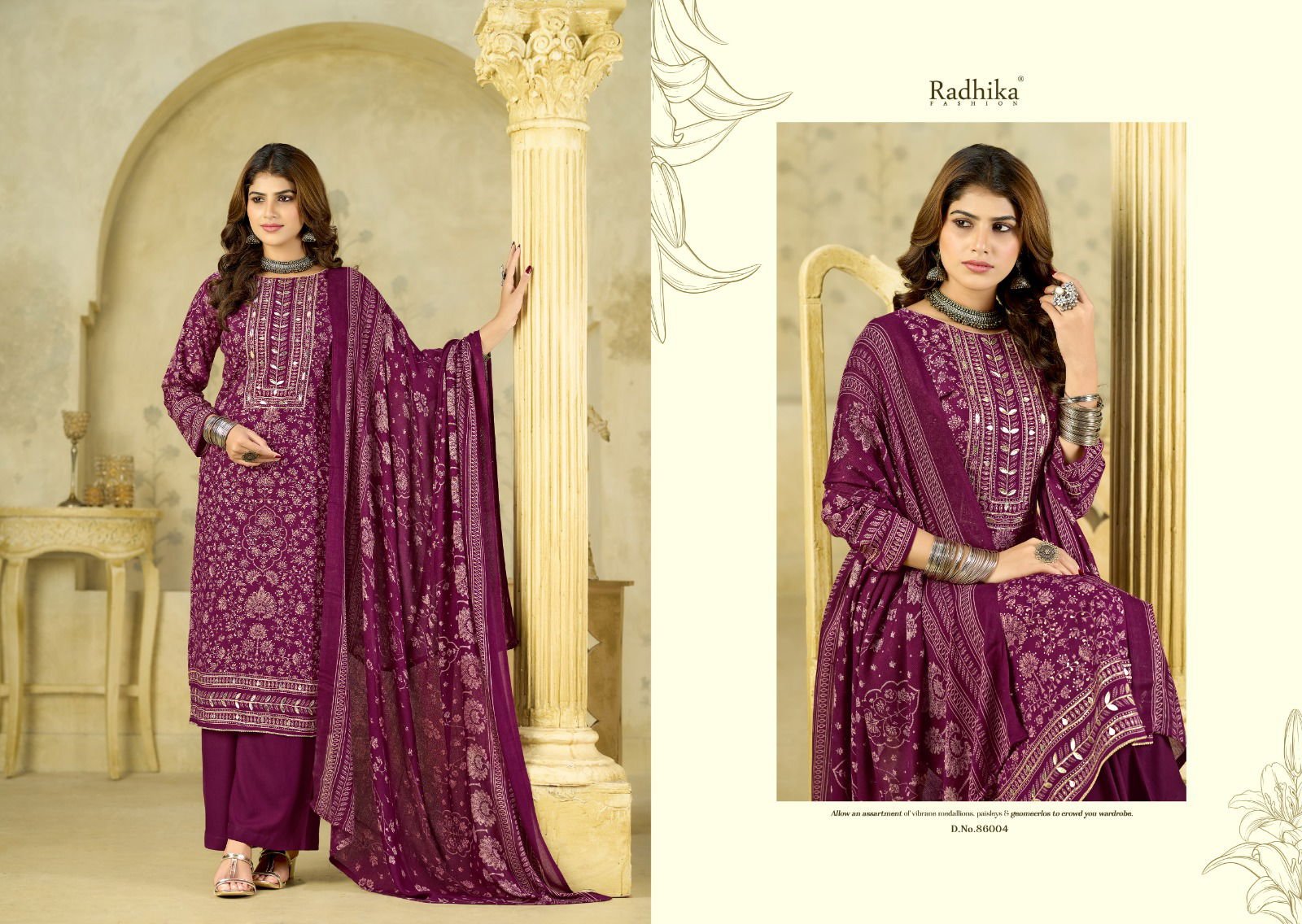 Radhika Azara Firoza Vol 3 Viscose Printed Dress Material Collection Wholesale 6 Launching Radhika Azara Firoza Vol 3 Viscose Printed Dress Material Collection Wholesale 2026