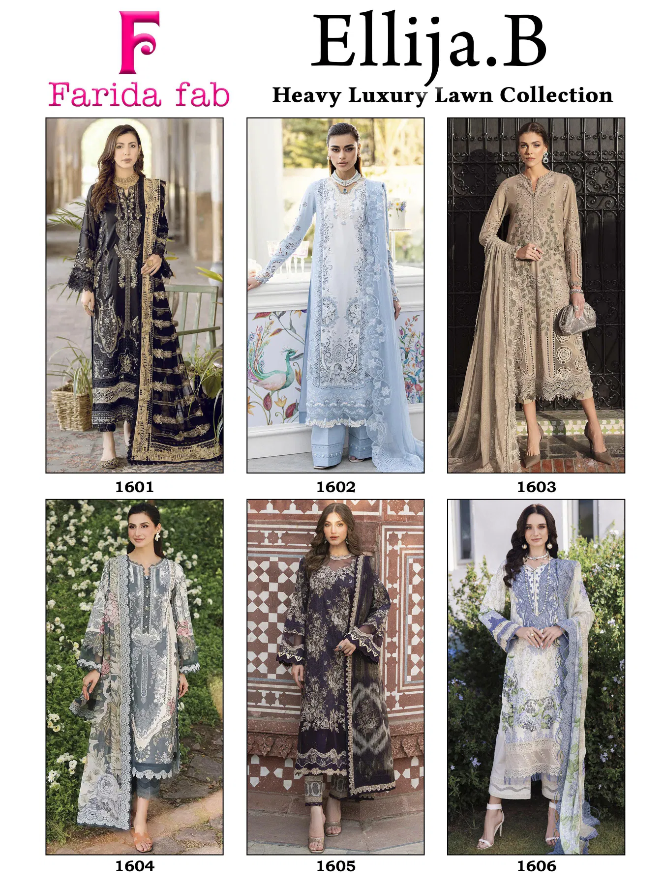 Farida Fab Ellija B Heavy Luxury Lawn Cotton Dress Material Collection Wholesale 10 Stylish Farida Fab Ellija B Heavy Luxury Lawn Cotton Dress Material Collection Wholesale 2026