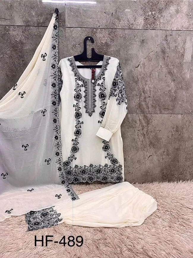 Hoor Tex HF 489 A to D Pakistani Salwar Suit With Embroidery Work Wholesale 5 Stylish Hoor Tex HF 489 A to D Pakistani Salwar Suit With Embroidery Work Wholesale 2026