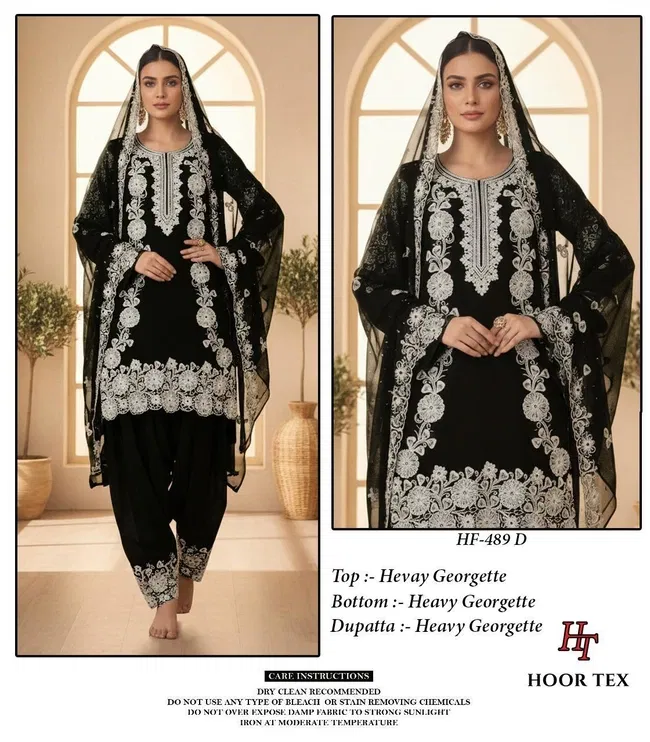 Hoor Tex HF 489 A to D Pakistani Salwar Suit With Embroidery Work Wholesale 8 Stylish Hoor Tex HF 489 A to D Pakistani Salwar Suit With Embroidery Work Wholesale 2026