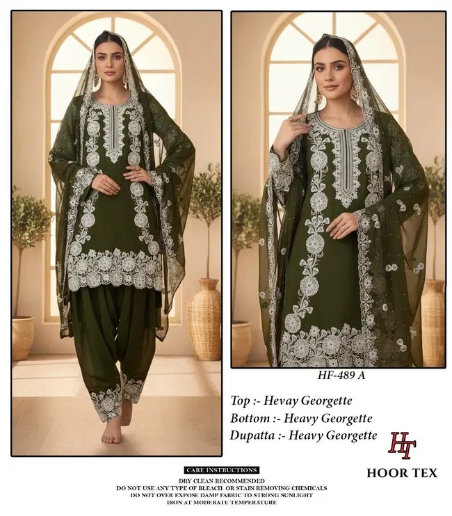 Hoor Tex HF 489 A to D Pakistani Salwar Suit With Embroidery Work Wholesale 11 Stylish Hoor Tex HF 489 A to D Pakistani Salwar Suit With Embroidery Work Wholesale 2026