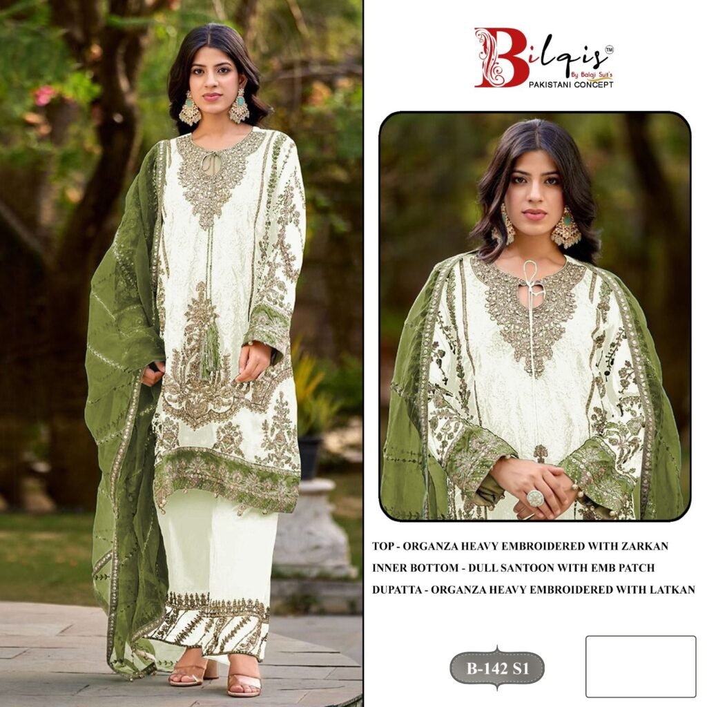 Launching Bilqis B 142 Q1 To T1 Organza Embroidery Work Pakistani Salwar Kameez Wholesale 2026 2 Launching Bilqis B 142 Q1 To T1 Organza Embroidery Work Pakistani Salwar Kameez Wholesale 2026