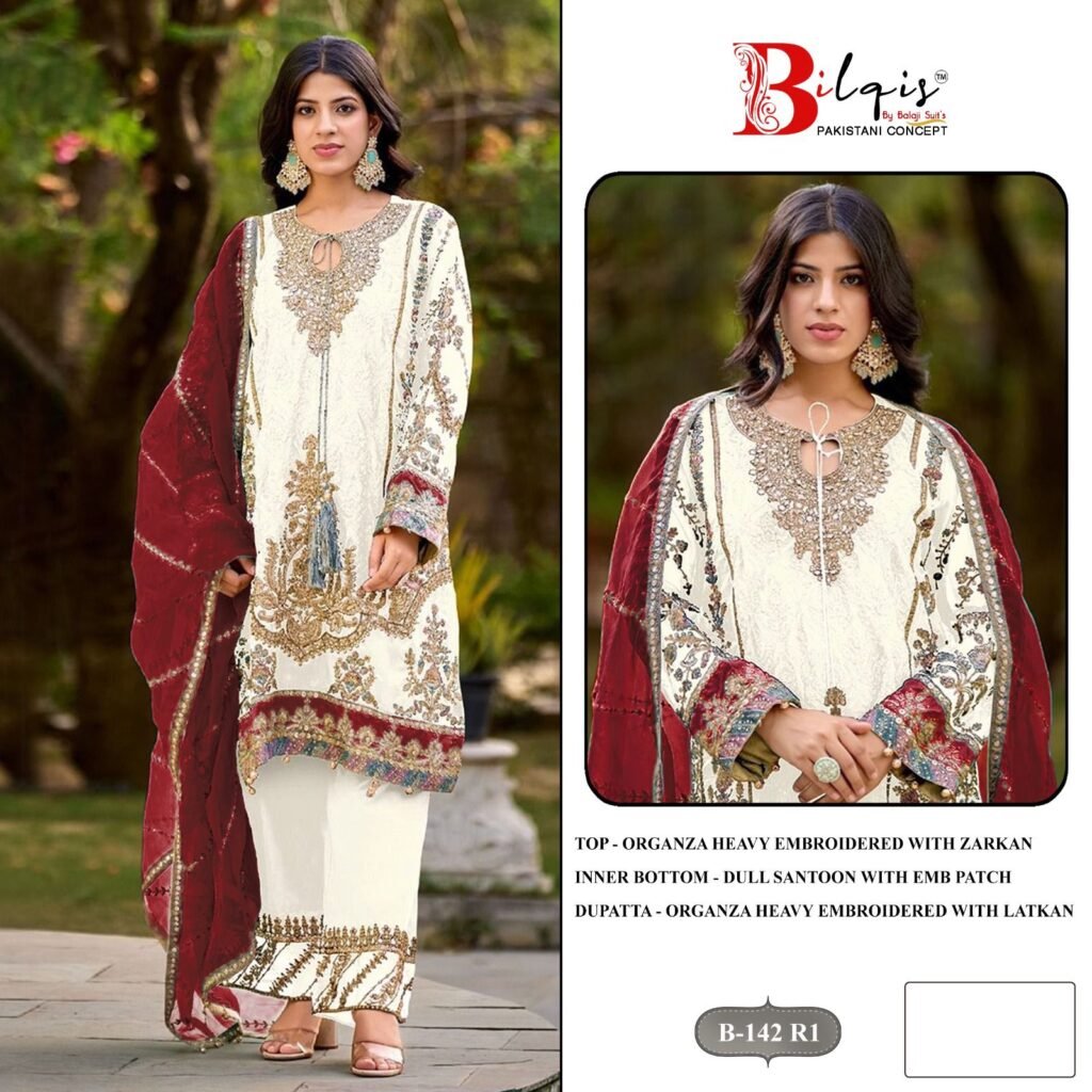 Launching Bilqis B 142 Q1 To T1 Organza Embroidery Work Pakistani Salwar Kameez Wholesale 2026 5 Launching Bilqis B 142 Q1 To T1 Organza Embroidery Work Pakistani Salwar Kameez Wholesale 2026