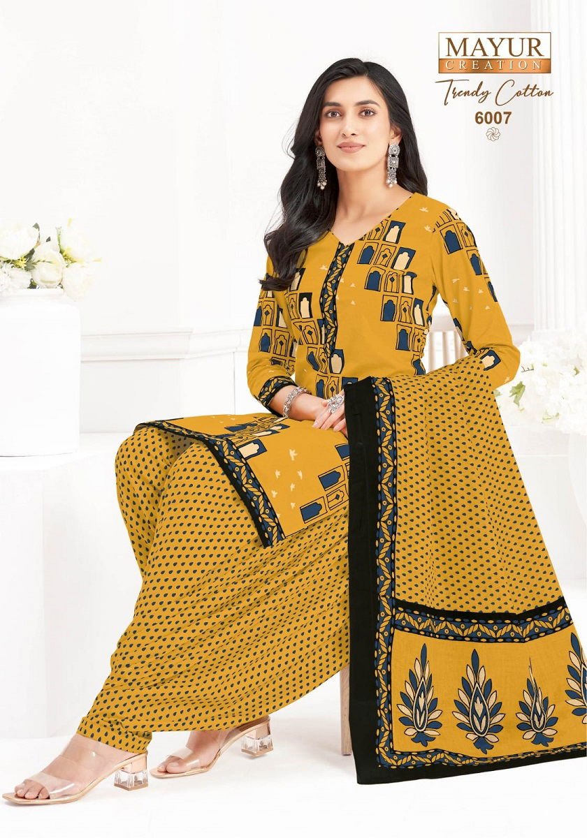 Mayur Trendy Cotton Vol 6 Cotton Printed Daily Wear Dress Material Collection Wholesale 7 Stylish Mayur Trendy Cotton Vol 6 Cotton Printed Daily Wear Dress Material Collection Wholesale 2026