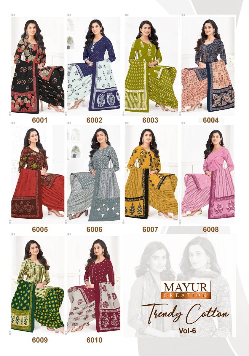 Mayur Trendy Cotton Vol 6 Cotton Printed Daily Wear Dress Material Collection Wholesale 14 Stylish Mayur Trendy Cotton Vol 6 Cotton Printed Daily Wear Dress Material Collection Wholesale 2026