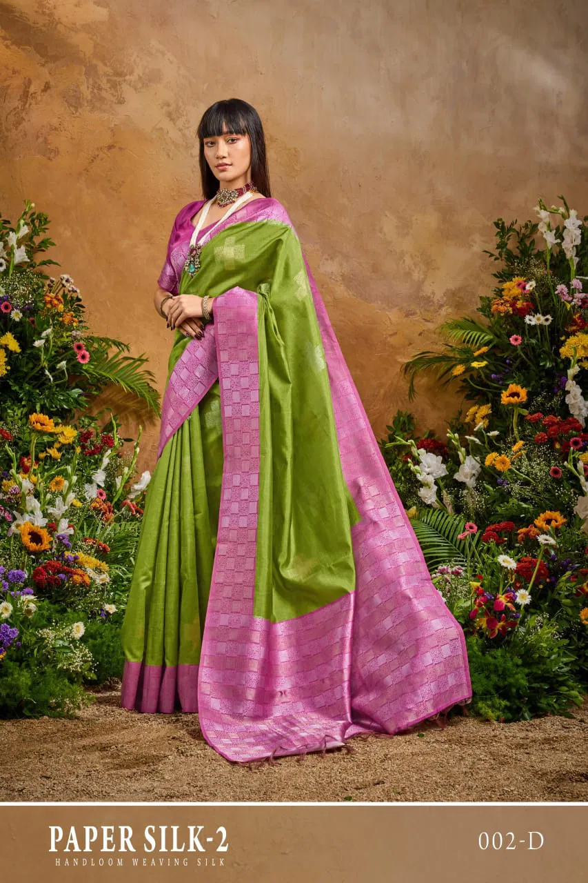 Beautiful Rajtex Paper Silk 02 Handloom Weaiving Paper Silk Saree Collection Wholesale 2026