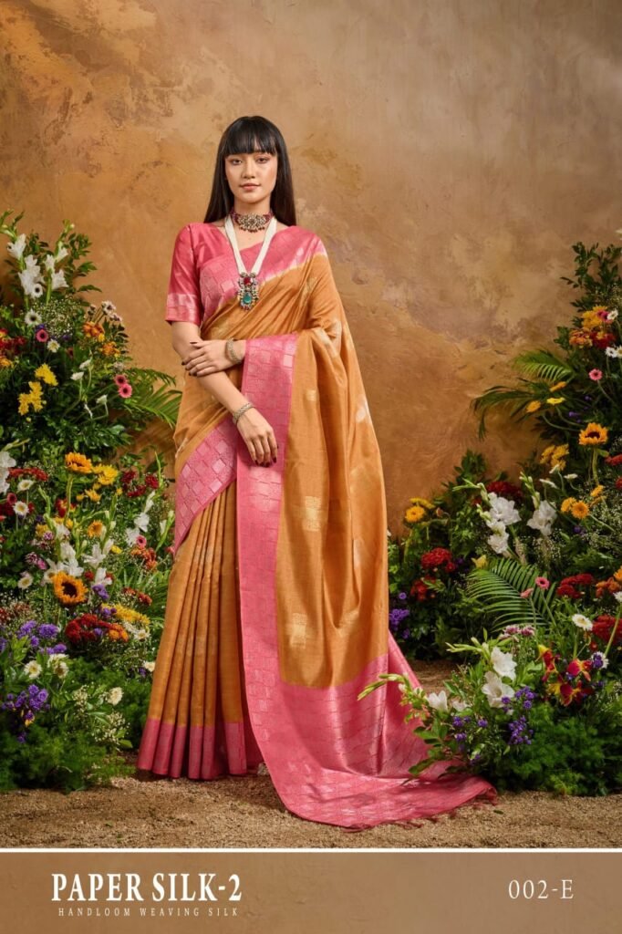 Beautiful Rajtex Paper Silk 02 Handloom Weaiving Paper Silk Saree Collection Wholesale 2026