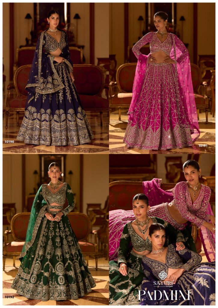 Launching Sayuri Padmini Real Silk Heavy Embroidery Lehenga Choli Wholesale 2026 2 Launching Sayuri Padmini Real Silk Heavy Embroidery Lehenga Choli Wholesale 2026