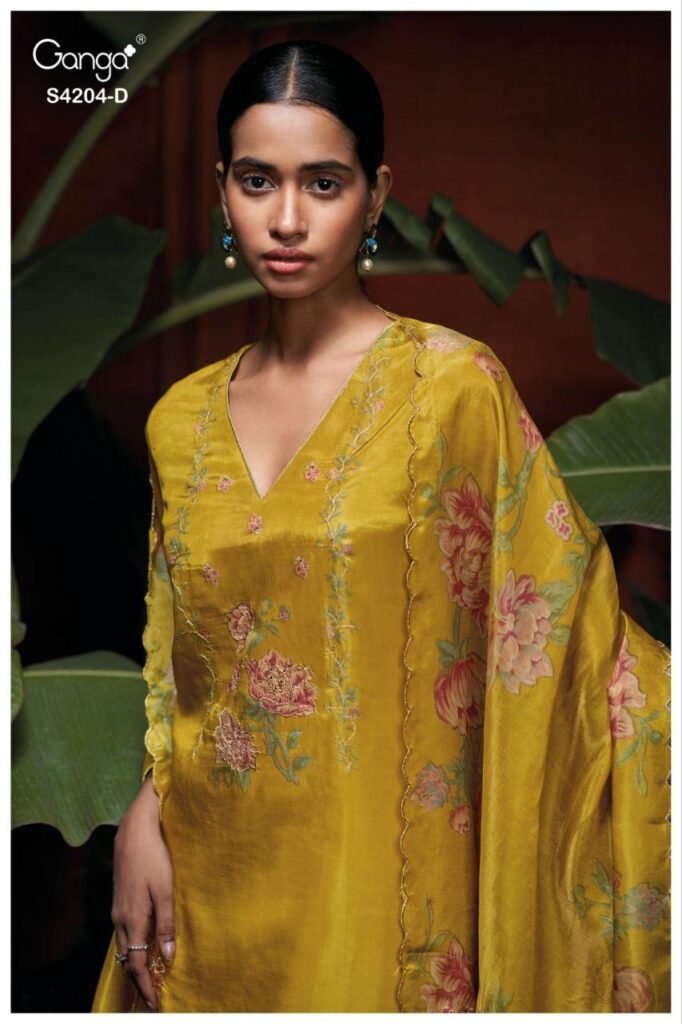 Beautiful Ganga Riva 4204 Bemberg Silk Printed Embroidery Salwar Kameez Wholesale 2026