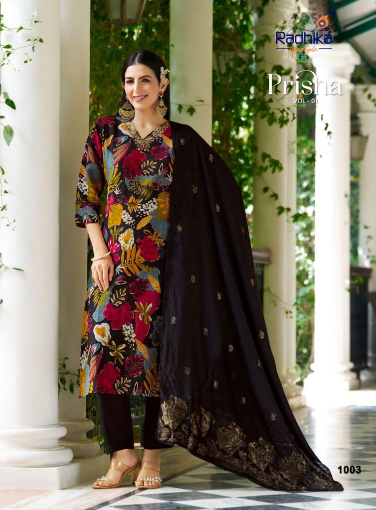 Launching Radhika Prisha Vol 1 Milano Print With Handwork Kurti Pant And Dupatta Wholesale 2026