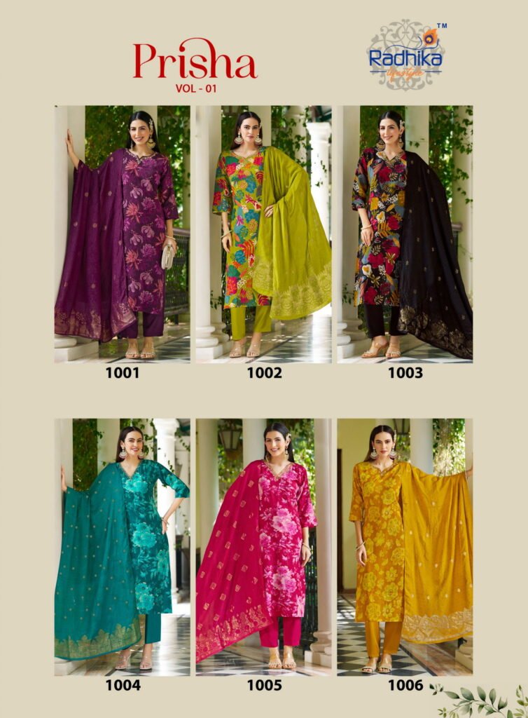 Launching Radhika Prisha Vol 1 Milano Print With Handwork Kurti Pant And Dupatta Wholesale 2026