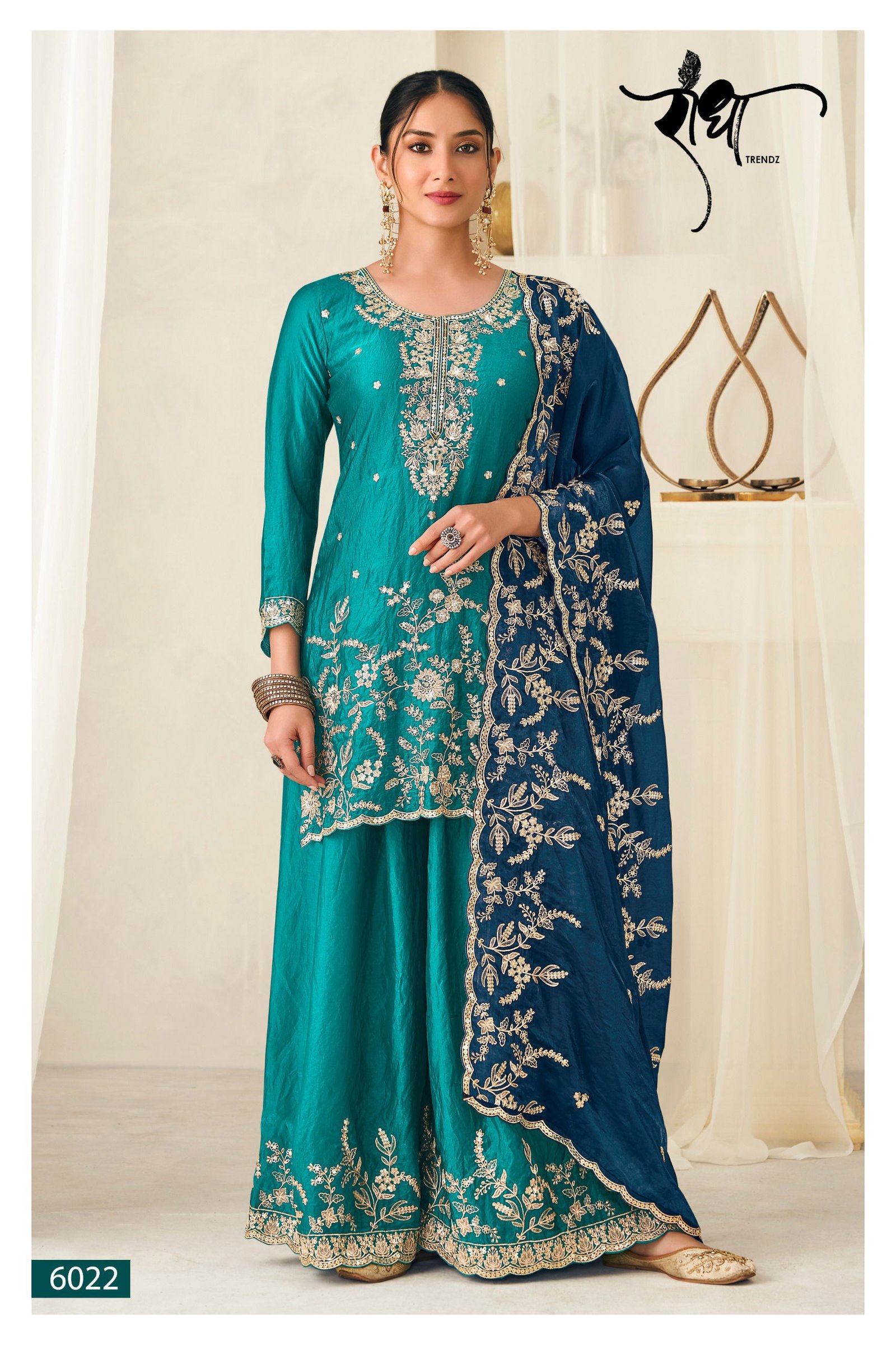 Radha Chandani Fendy Silk With Embroidery Work Salwar Kameez Wholesale 6 Beautiful Radha Chandani Fendy Silk With Embroidery Work Salwar Kameez Wholesale 2026