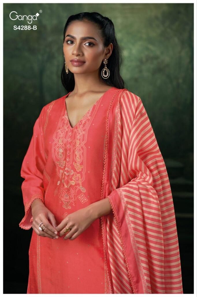 Latest Ganga Zamira 4288 Bemberg Russain Silk Embroidery Salwar Kameez Wholesale 2026