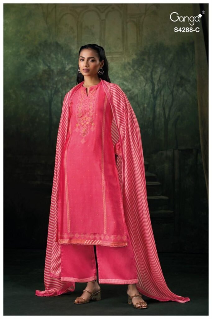 Latest Ganga Zamira 4288 Bemberg Russain Silk Embroidery Salwar Kameez Wholesale 2026