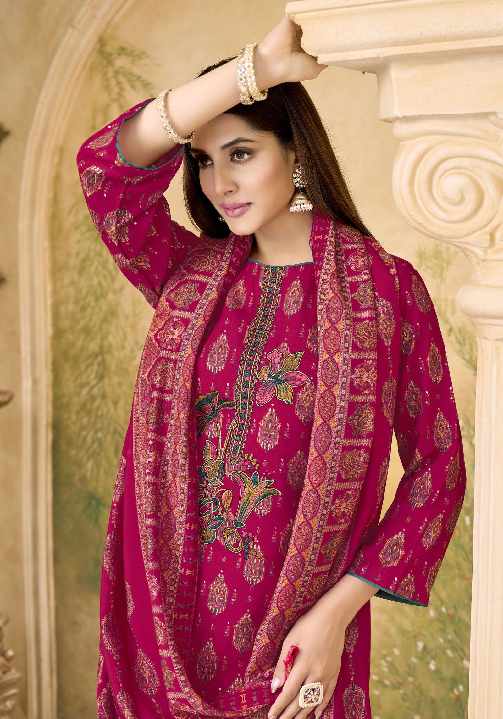 Alok Zarina Edition 15 Viscose Discharge Print Embroidery Work Dress Material Wholesale 7 Launching Alok Zarina Edition 15 Viscose Discharge Print Embroidery Work Dress Material Wholesale 2026