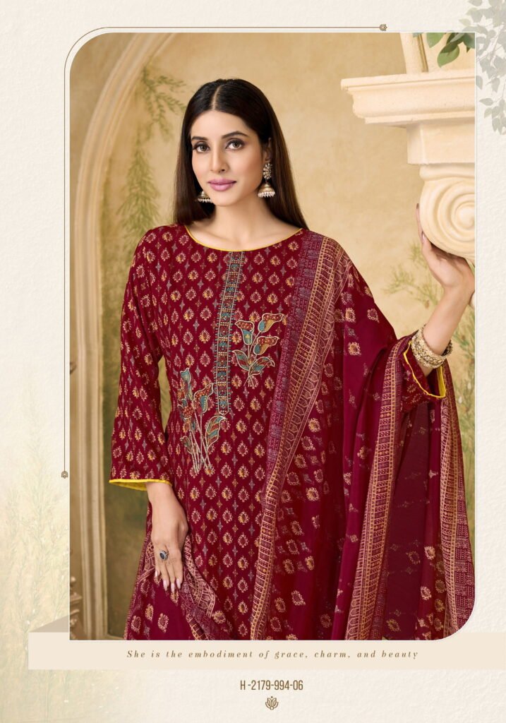 Launching Alok Zarina Edition 15 Viscose Discharge Print Embroidery Work Dress Material Wholesale 2026
