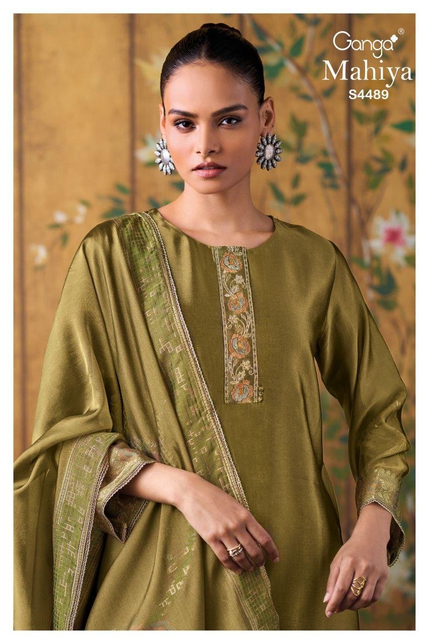 Beautiful Ganga Mahiya 4489 Viscose Silk Embroidery Work Salwar Kameez Wholesale 2026
