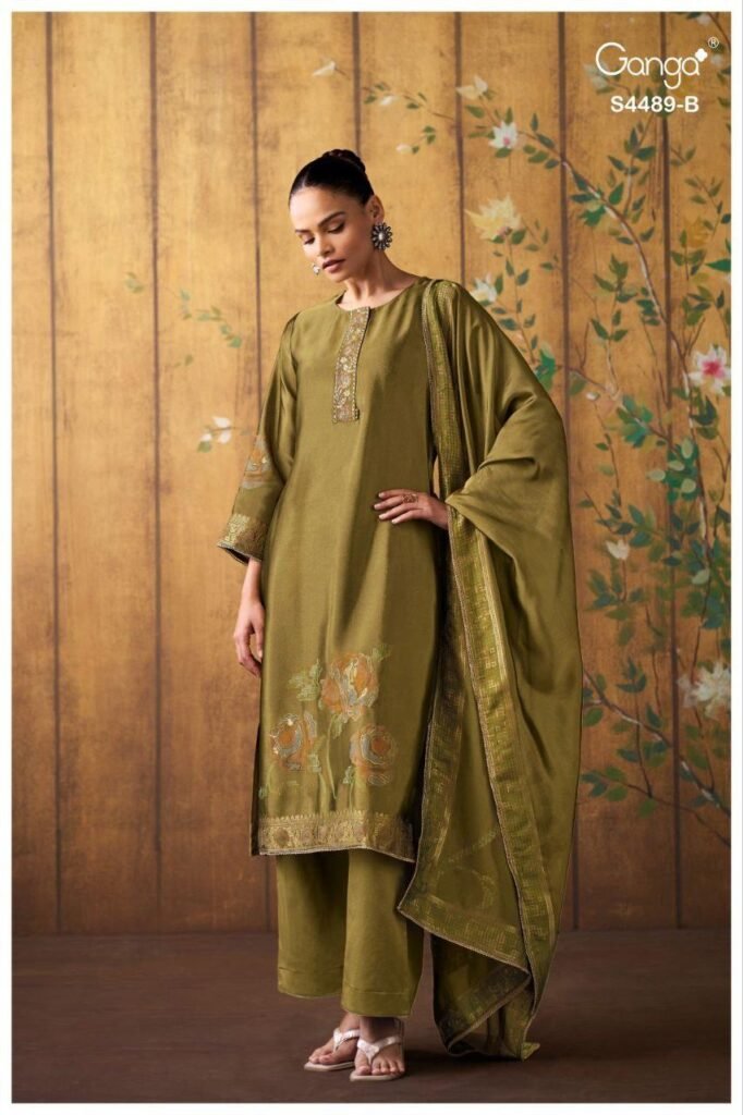 Beautiful Ganga Mahiya 4489 Viscose Silk Embroidery Work Salwar Kameez Wholesale 2026