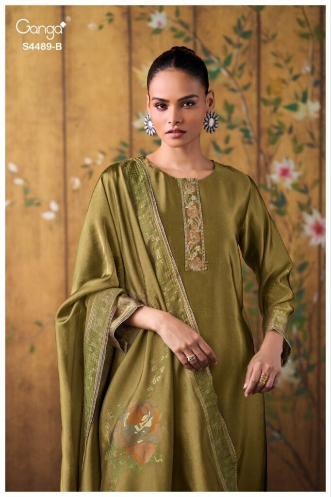 Beautiful Ganga Mahiya 4489 Viscose Silk Embroidery Work Salwar Kameez Wholesale 2026