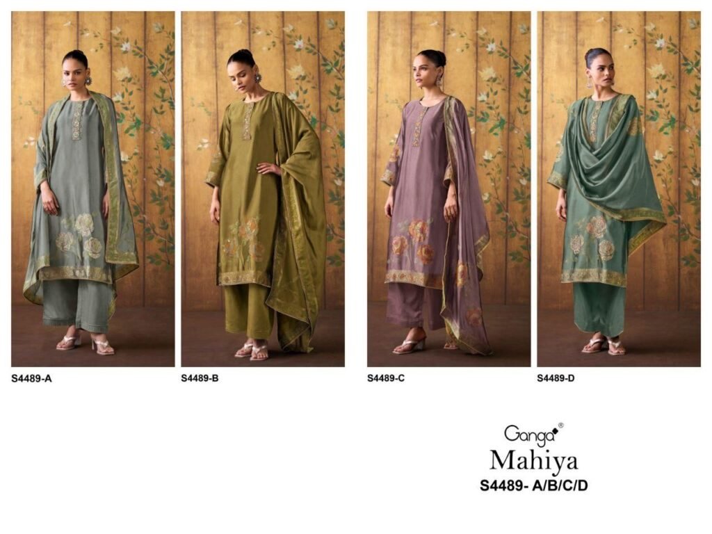 Beautiful Ganga Mahiya 4489 Viscose Silk Embroidery Work Salwar Kameez Wholesale 2026