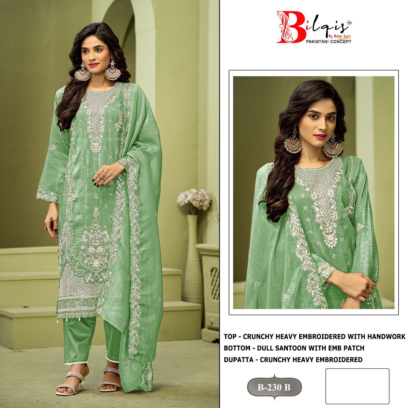 Bilqis B 230 A To D Crunchy With Embroidered Pakistani Salwar Kameez Wholesale 4 Launching Bilqis B 230 A To D Crunchy With Embroidered Pakistani Salwar Kameez Wholesale 2026