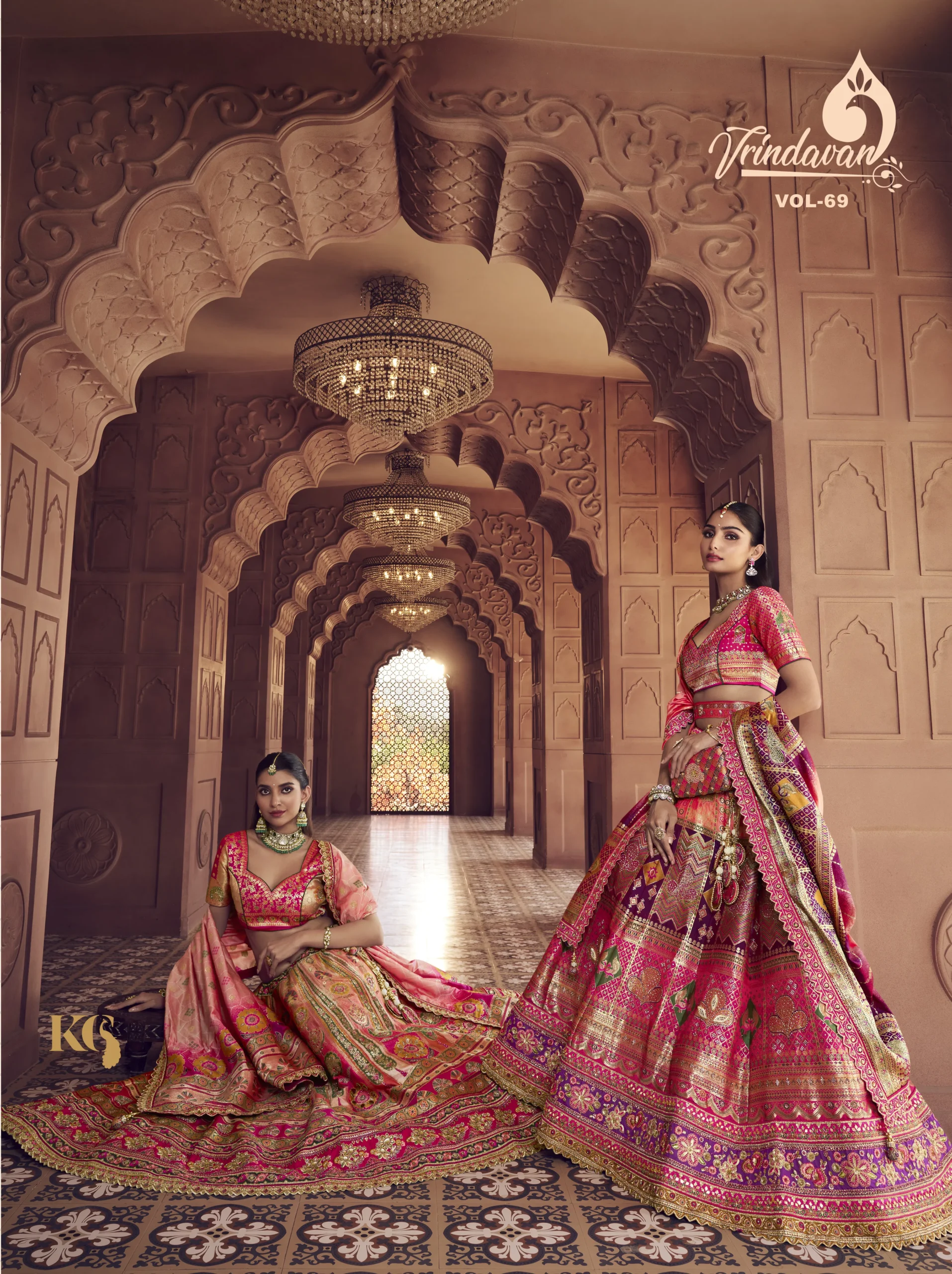 Beautiful Vrindavan Vol 69 Handwoven Moss Chiffon Wedding Wear Lehenga Choli Wholesale 2026