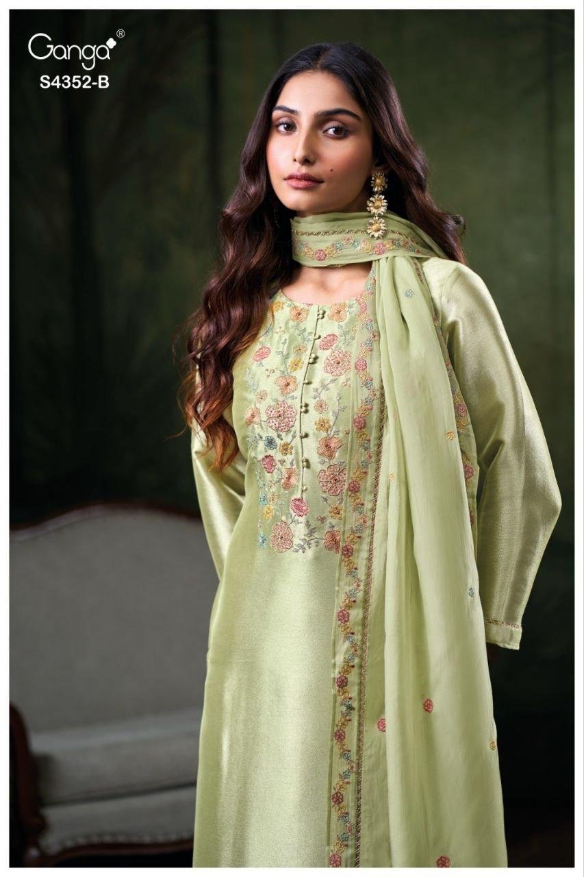 Ganga Chayana 4352 Bemberg Silk With Hand Work Salwar Kameez Wholesale 4 Launching Ganga Chayana 4352 Bemberg Silk With Hand Work Salwar Kameez Wholesale 2026