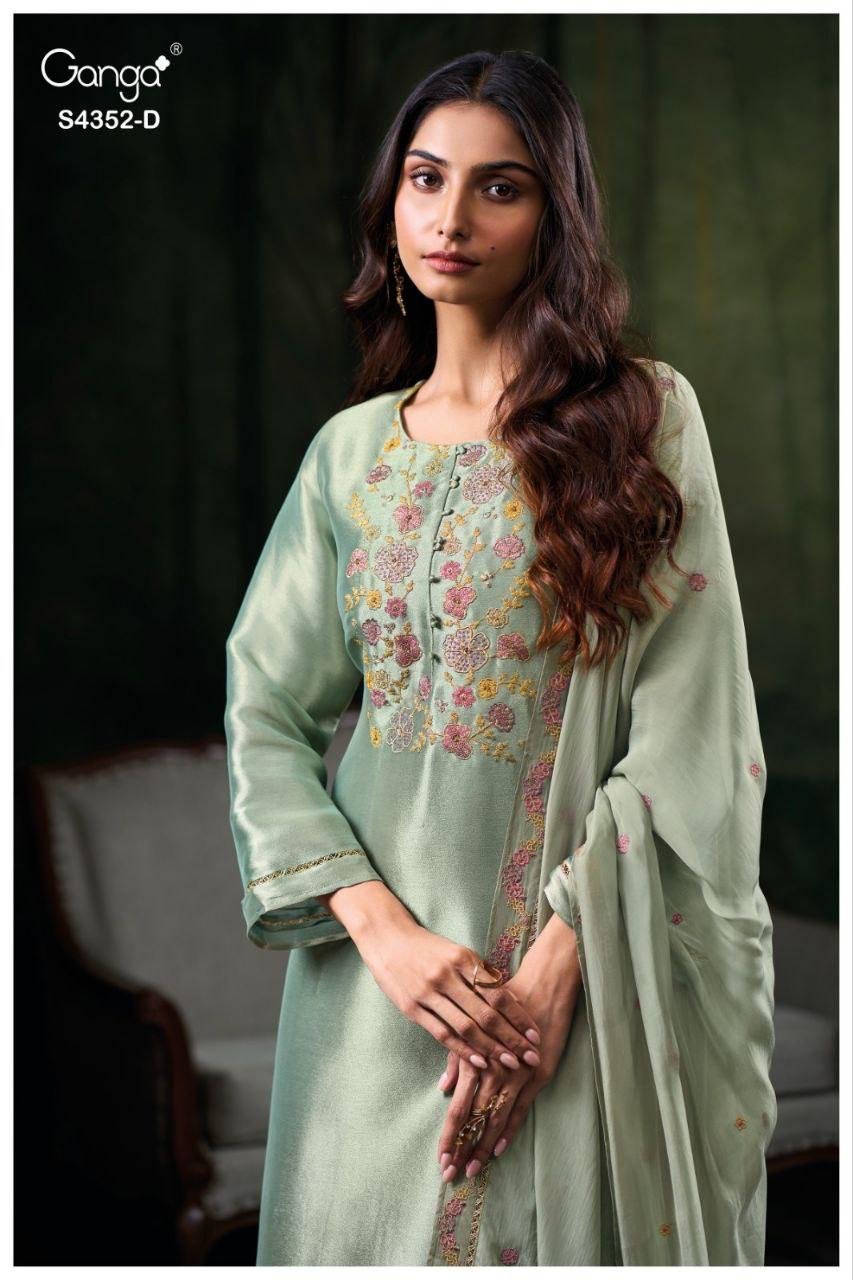 Ganga Chayana 4352 Bemberg Silk With Hand Work Salwar Kameez Wholesale 8 Launching Ganga Chayana 4352 Bemberg Silk With Hand Work Salwar Kameez Wholesale 2026