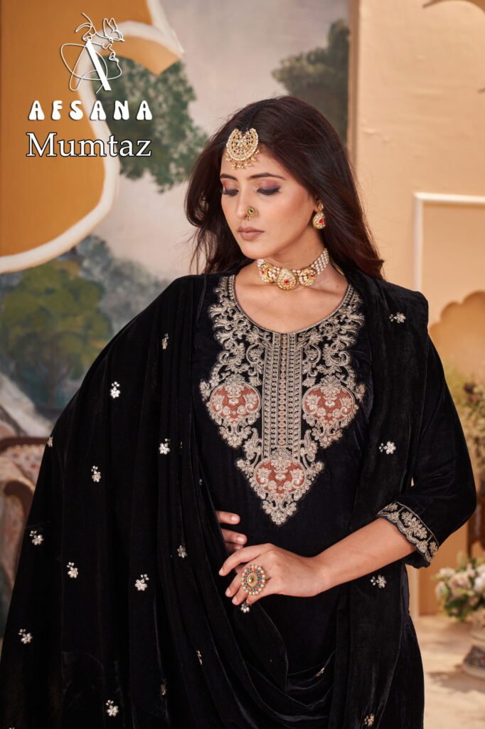 Beautiful Afsana Mumtaz Velvet With Embroidery Work Top Bottom And Dupatta Collection Wholesale 2026 2 Beautiful Afsana Mumtaz Velvet With Embroidery Work Top Bottom And Dupatta Collection Wholesale 2026