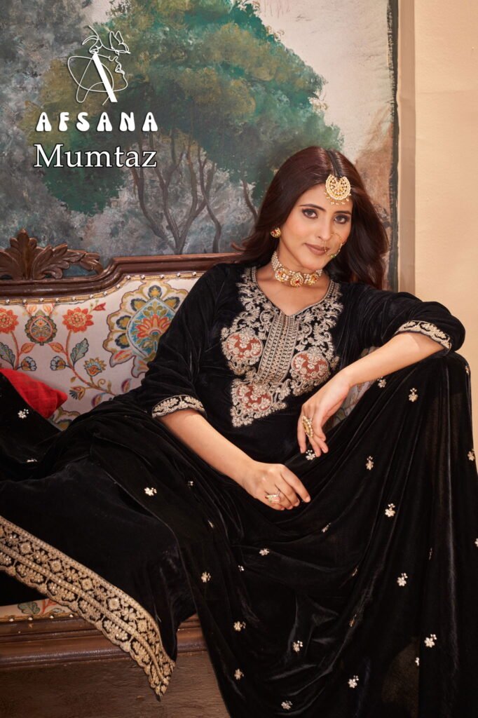 Beautiful Afsana Mumtaz Velvet With Embroidery Work Top Bottom And Dupatta Collection Wholesale 2026 4 Beautiful Afsana Mumtaz Velvet With Embroidery Work Top Bottom And Dupatta Collection Wholesale 2026