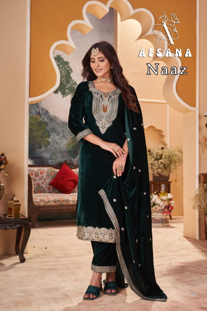 Latest Afsana Naaz Velvet With Embrodery Work Top Bottom And Dupatta Wholesale 2026 3 Latest Afsana Naaz Velvet With Embrodery Work Top Bottom And Dupatta Wholesale 2026