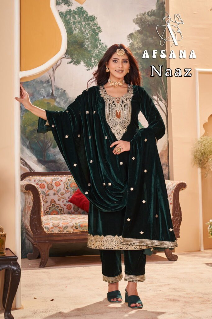 Latest Afsana Naaz Velvet With Embrodery Work Top Bottom And Dupatta Wholesale 2026 4 Latest Afsana Naaz Velvet With Embrodery Work Top Bottom And Dupatta Wholesale 2026