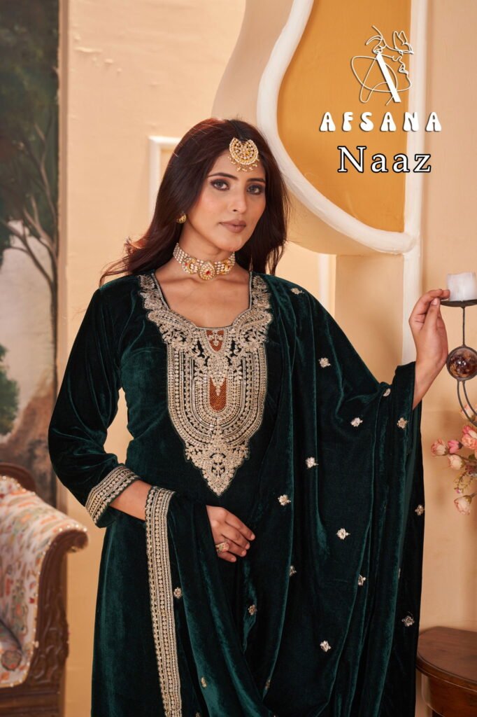 Latest Afsana Naaz Velvet With Embrodery Work Top Bottom And Dupatta Wholesale 2026 5 Latest Afsana Naaz Velvet With Embrodery Work Top Bottom And Dupatta Wholesale 2026