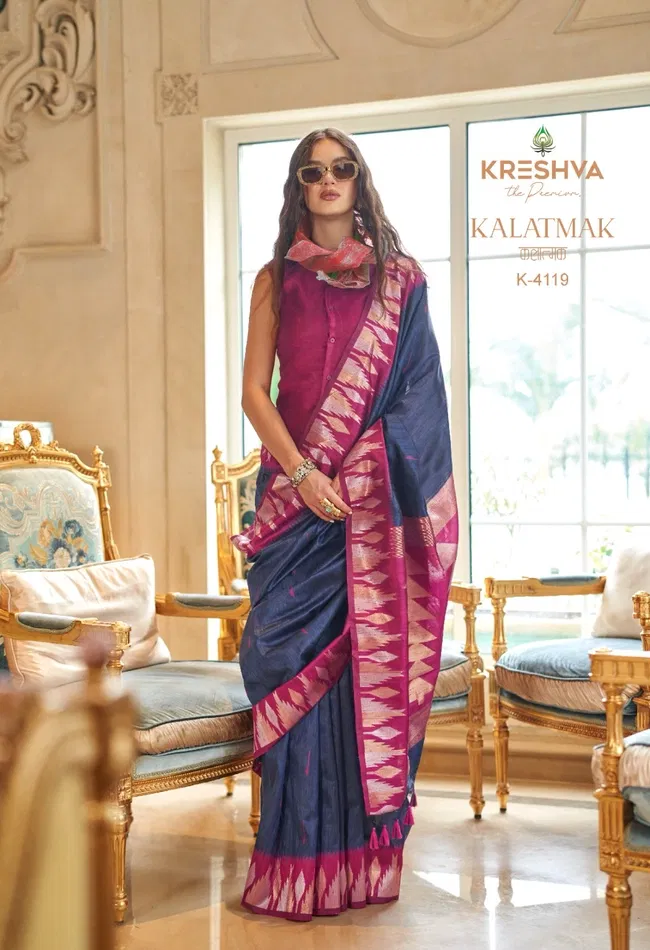 Kreshva Kalatmak Silk With Traditional Temple Border Saree Wholesale 6 Beautiful Kreshva Kalatmak Silk With Traditional Temple Border Saree Wholesale 2026