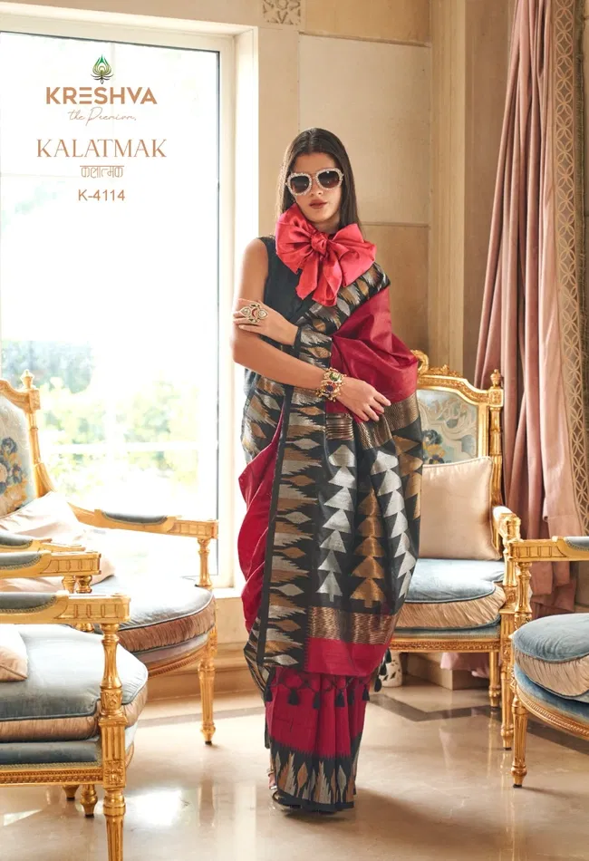 Kreshva Kalatmak Silk With Traditional Temple Border Saree Wholesale 8 Beautiful Kreshva Kalatmak Silk With Traditional Temple Border Saree Wholesale 2026